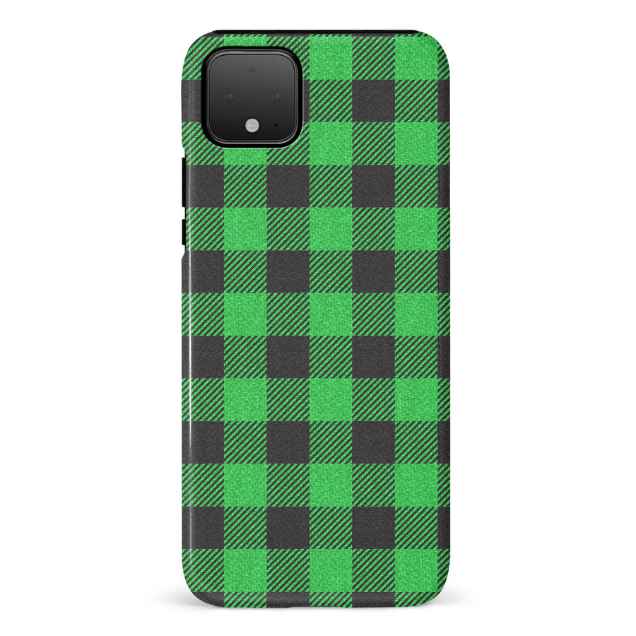 Google Pixel 4 XL Lumberjack Plaid Phone Case - Green