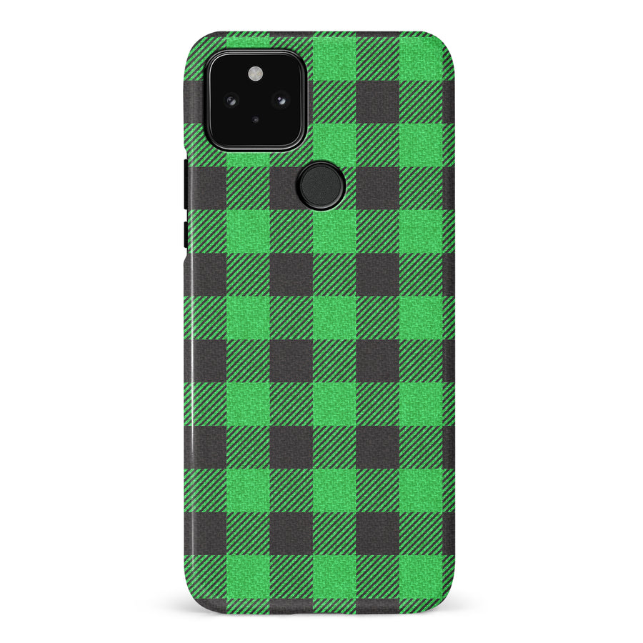 Google Pixel 5 Lumberjack Plaid Phone Case - Green