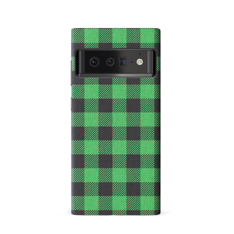 Google Pixel 6 Lumberjack Plaid Phone Case - Green
