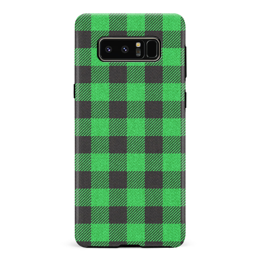 Samsung Galaxy Note 8 Lumberjack Plaid Phone Case - Green
