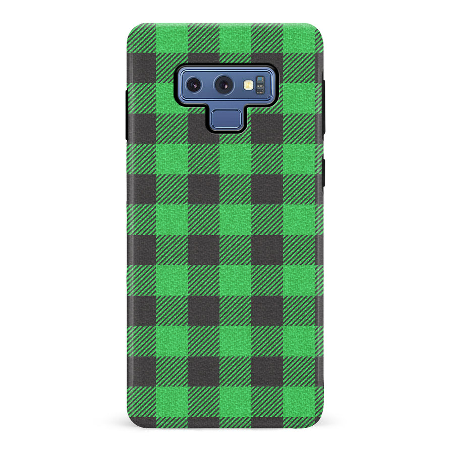 Samsung Galaxy Note 9 Lumberjack Plaid Phone Case - Green
