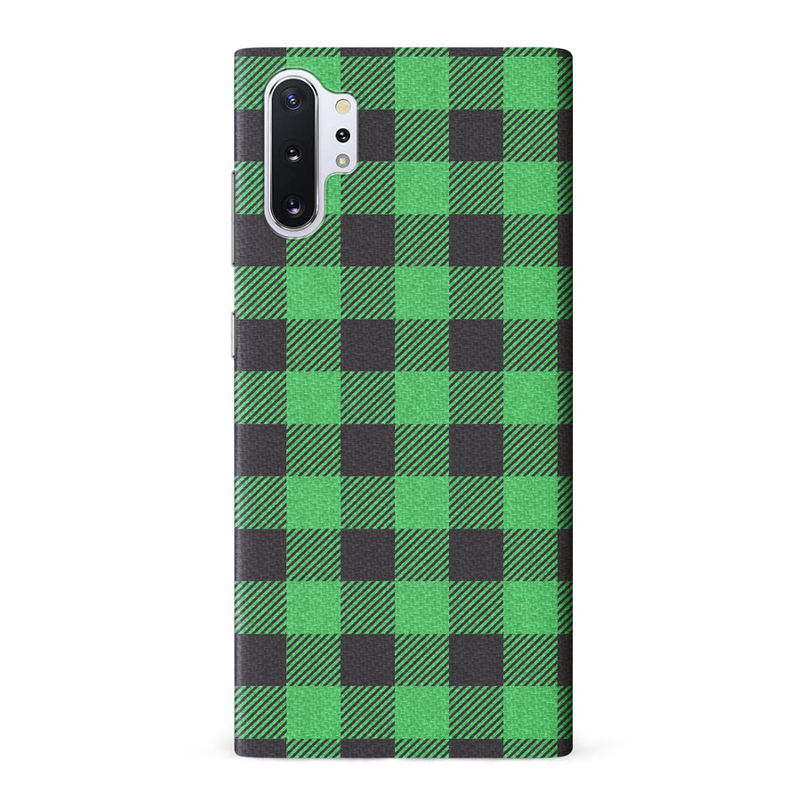 Samsung Galaxy Note 10 Plus Lumberjack Plaid Phone Case - Green