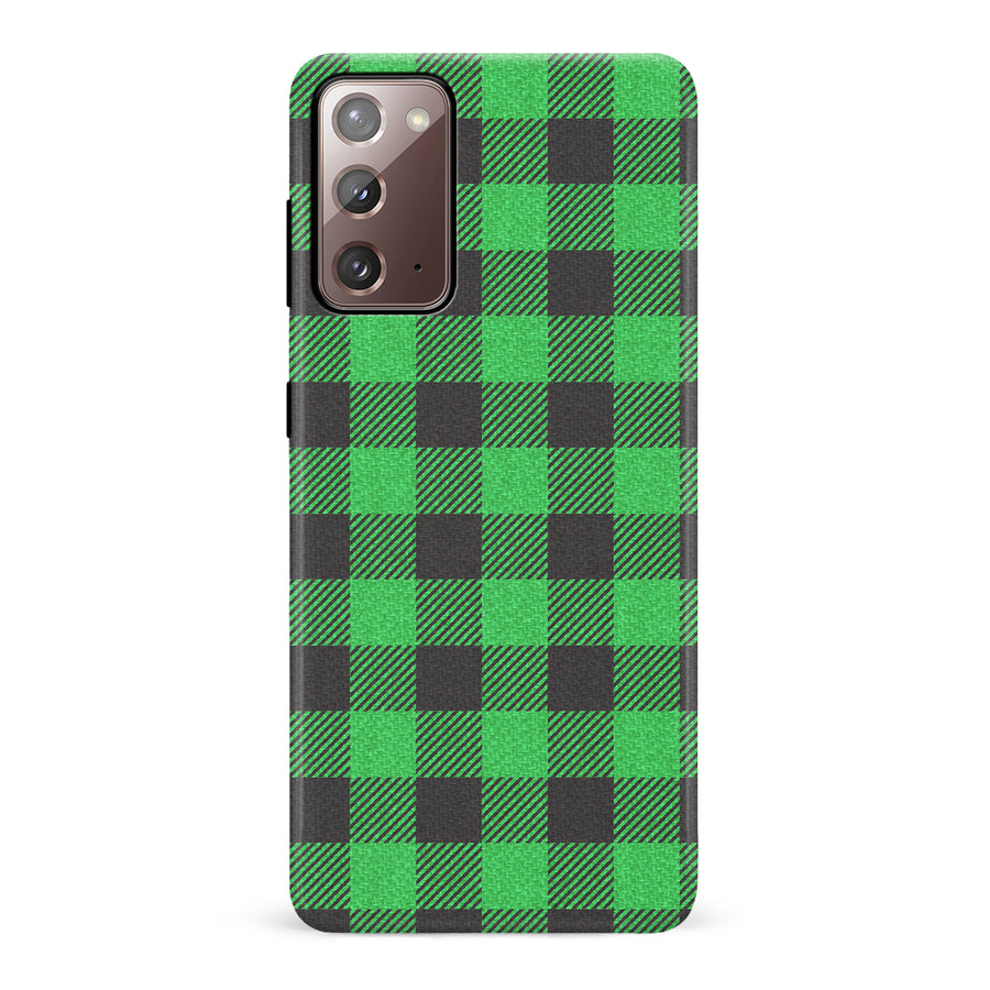 Samsung Galaxy Note 20 Lumberjack Plaid Phone Case - Green