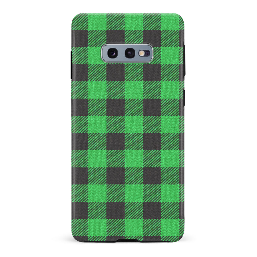 Samsung Galaxy S10e Lumberjack Plaid Phone Case - Green