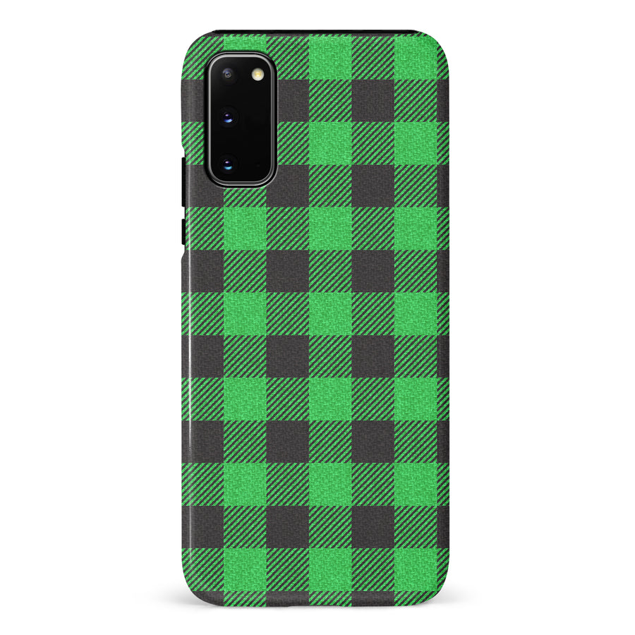Samsung Galaxy S20 Lumberjack Plaid Phone Case - Green