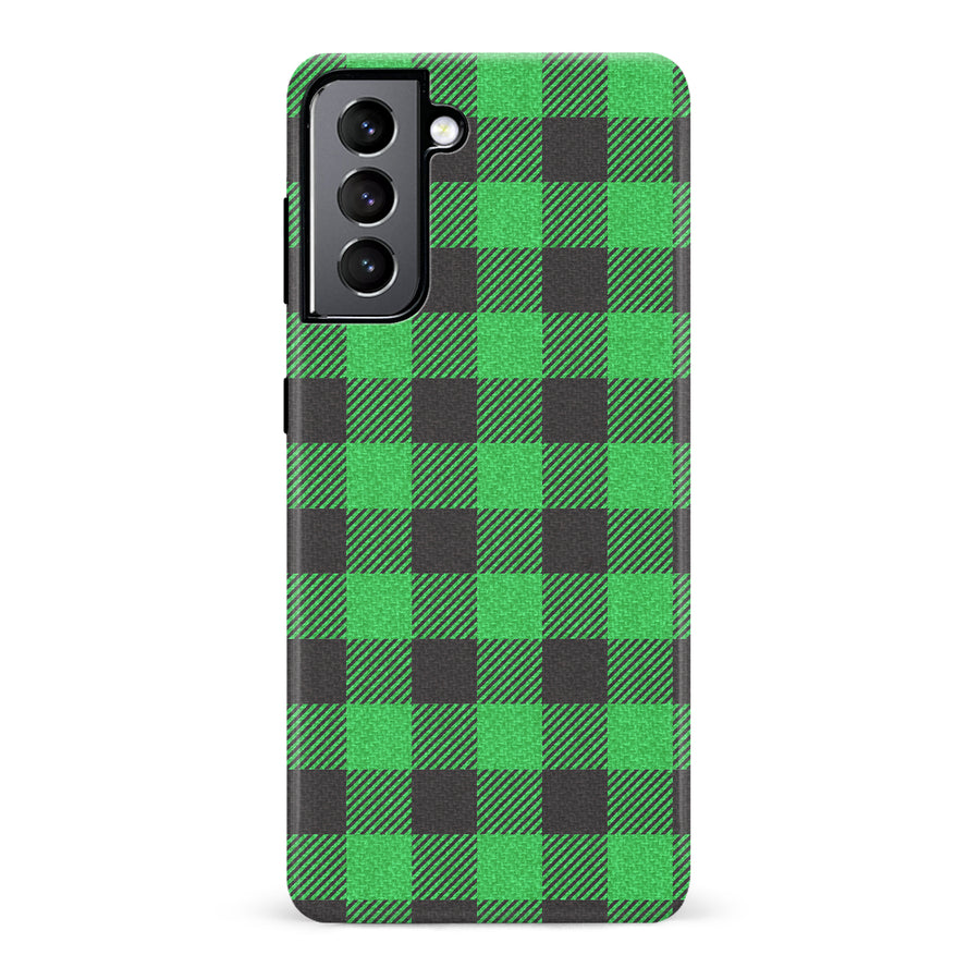 Samsung Galaxy S22 Lumberjack Plaid Phone Case - Green