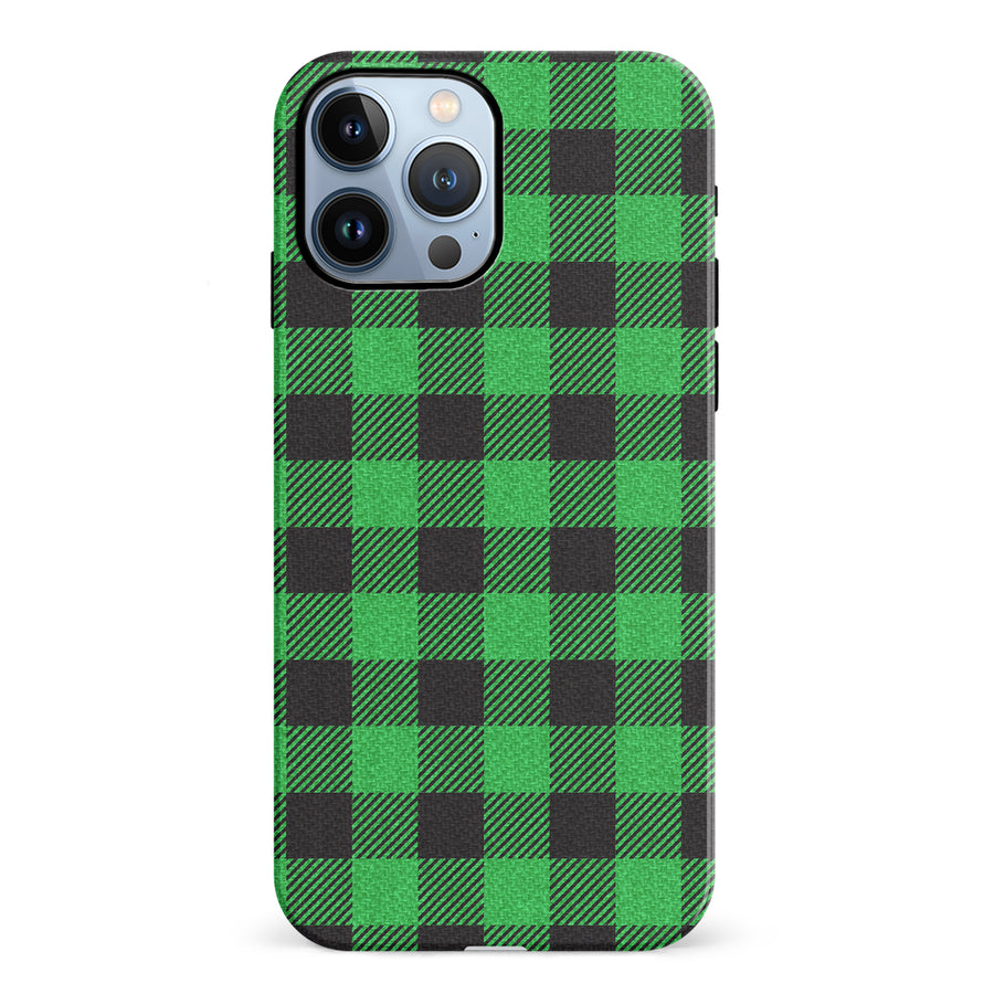 iPhone 12 Pro Lumberjack Plaid Phone Case - Green