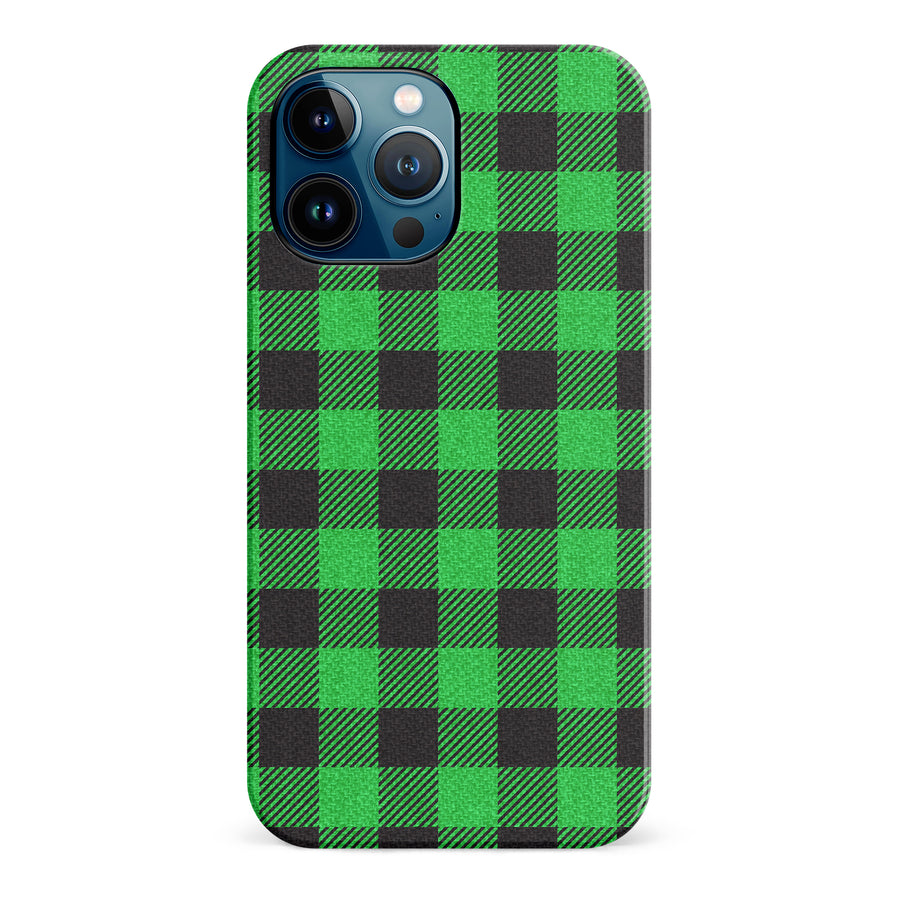 iPhone 12 Pro Max Lumberjack Plaid Phone Case - Green