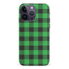 iPhone 15 Pro Lumberjack Plaid Phone Case - Green