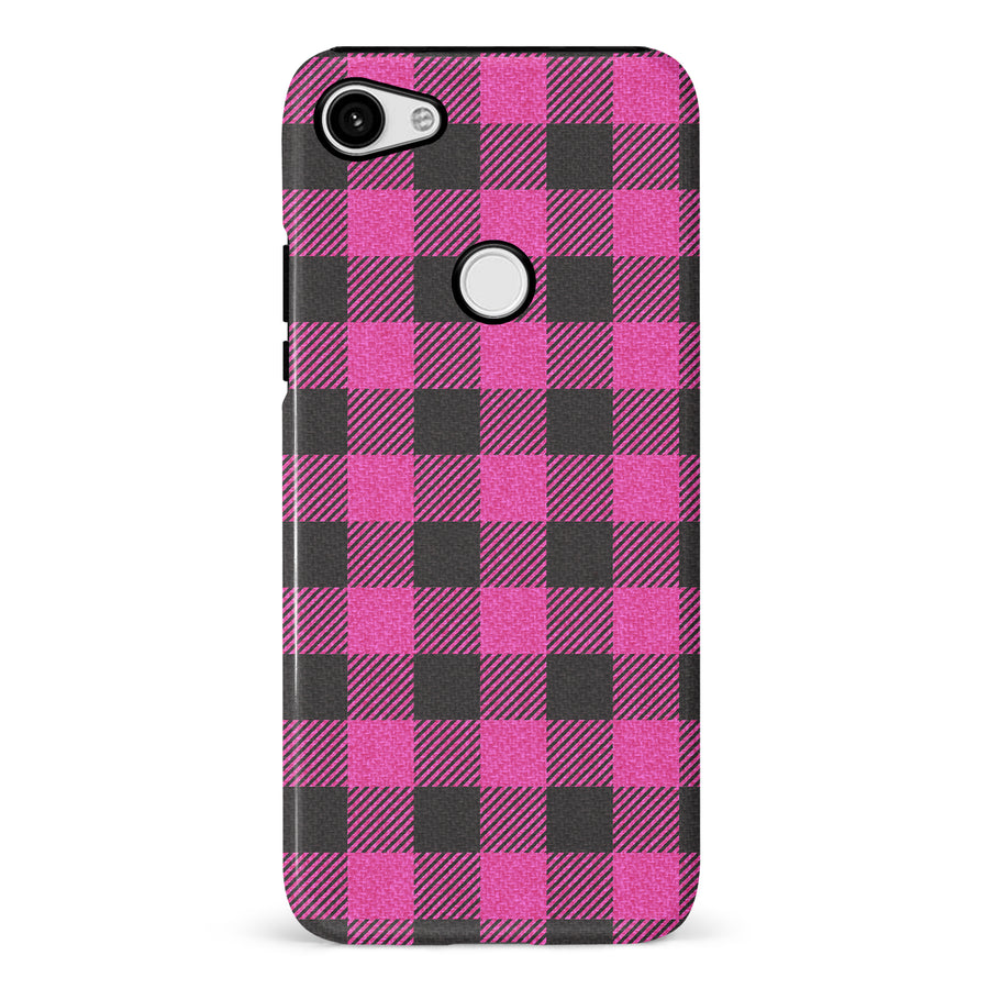 Google Pixel 3 XL Lumberjack Plaid Phone Case - Pink