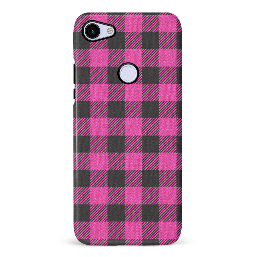 Google Pixel 3A Lumberjack Plaid Phone Case - Pink