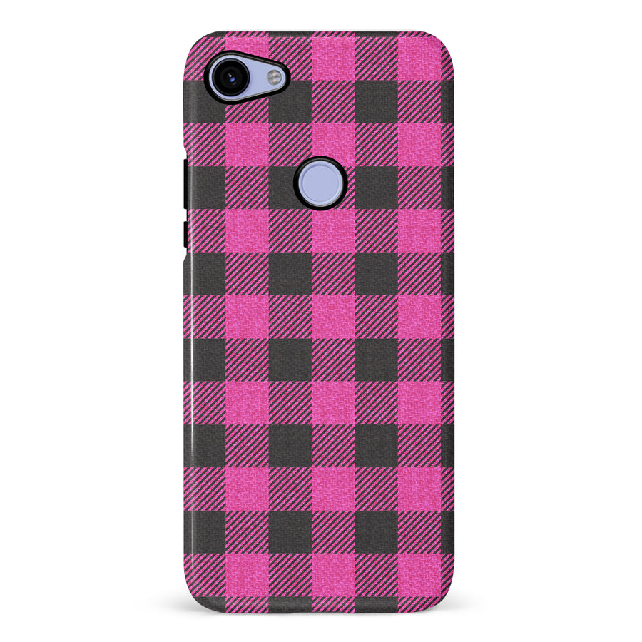 Google Pixel 3A XL Lumberjack Plaid Phone Case - Pink