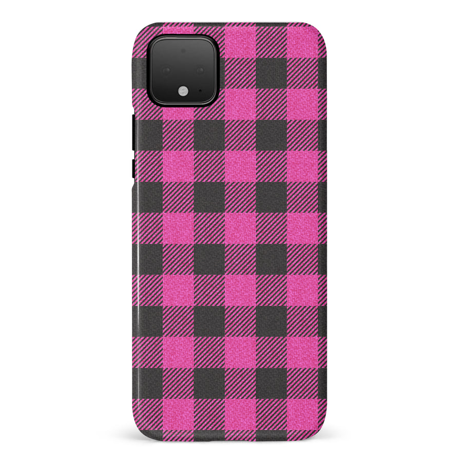 Google Pixel 4 Lumberjack Plaid Phone Case - Pink