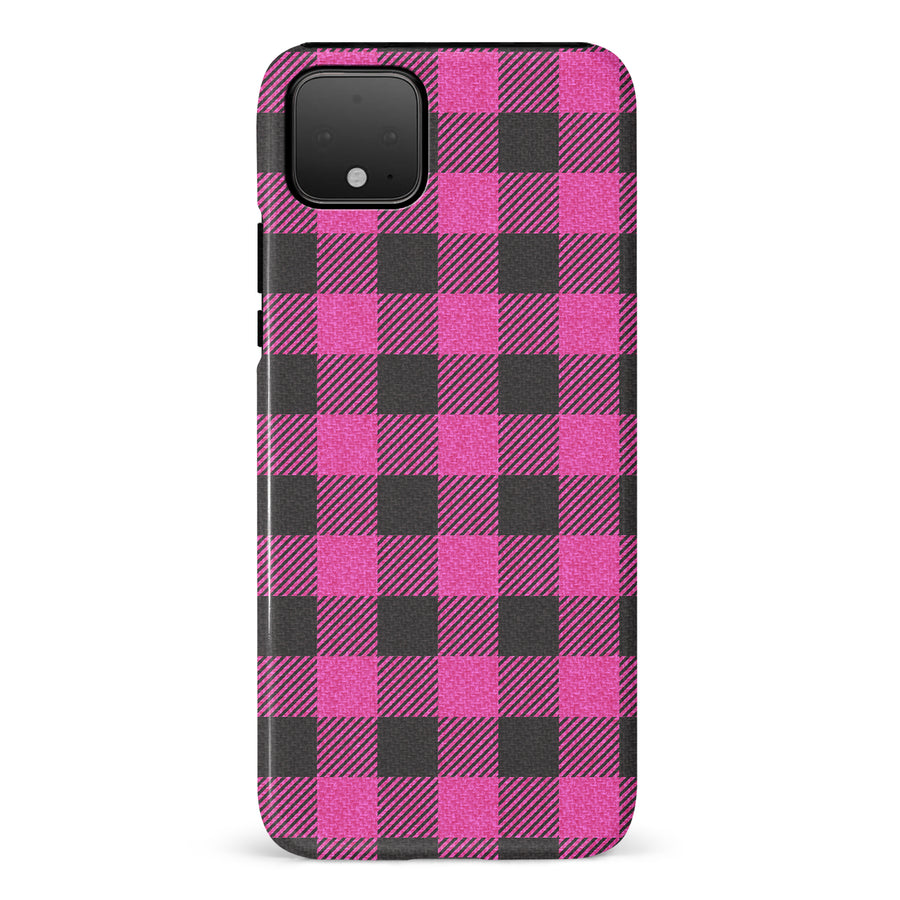Google Pixel 4 XL Lumberjack Plaid Phone Case - Pink