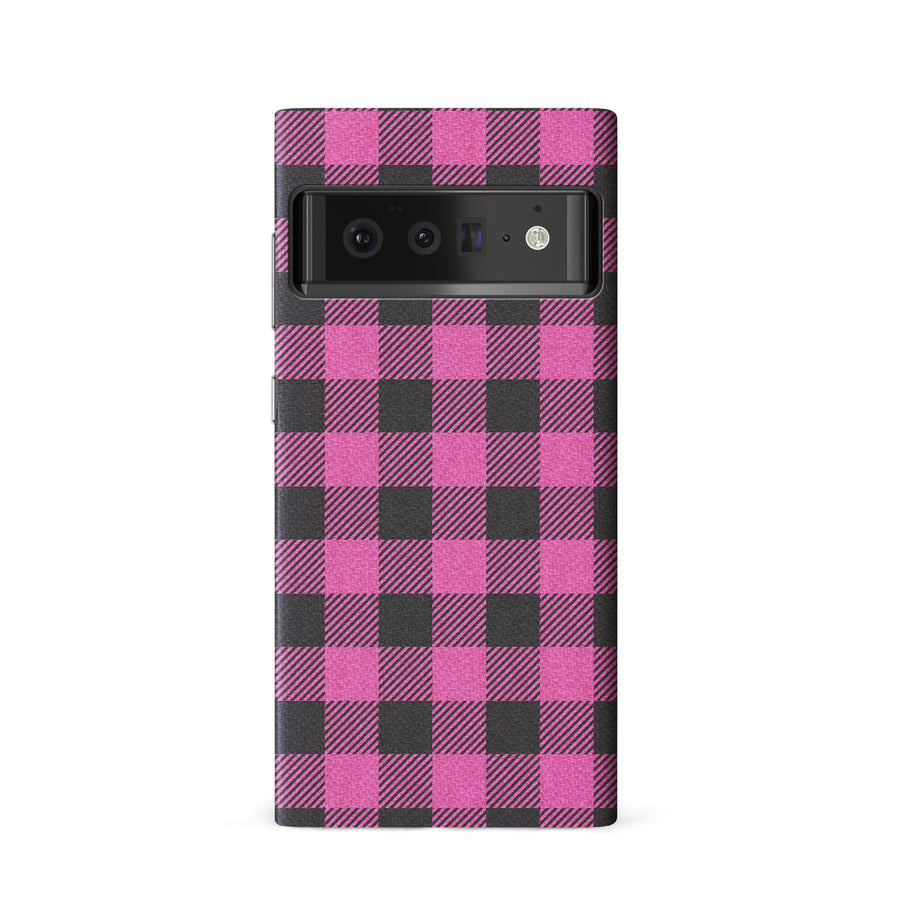 Google Pixel 6 Lumberjack Plaid Phone Case - Pink