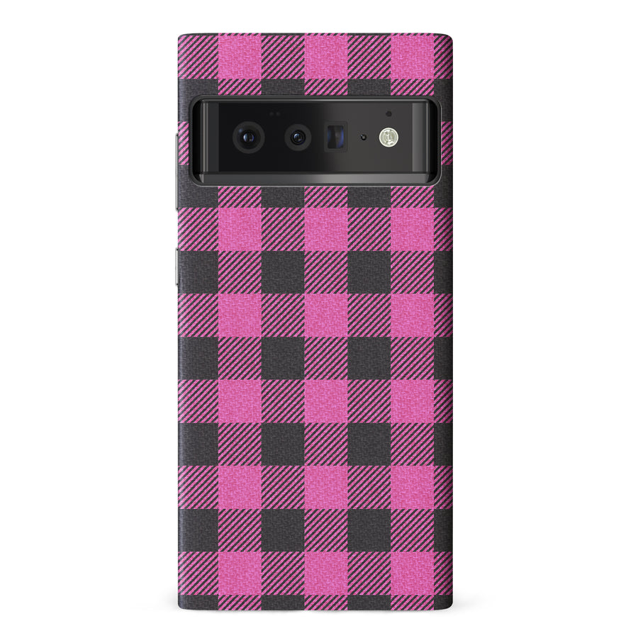Google Pixel 6 Pro Lumberjack Plaid Phone Case - Pink