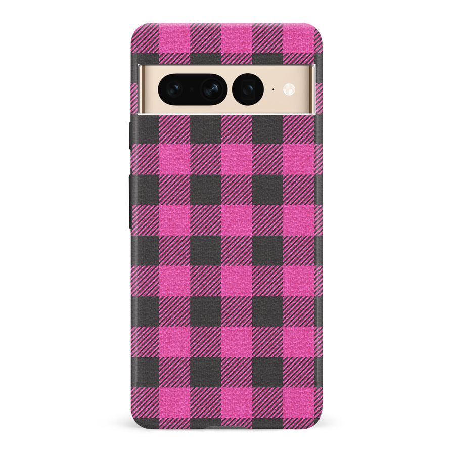 Google Pixel 7 Pro Lumberjack Plaid Phone Case - Pink