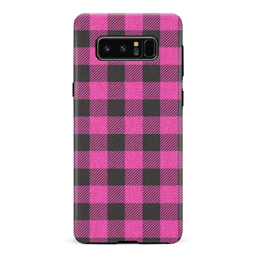 Samsung Galaxy Note 8 Lumberjack Plaid Phone Case - Pink