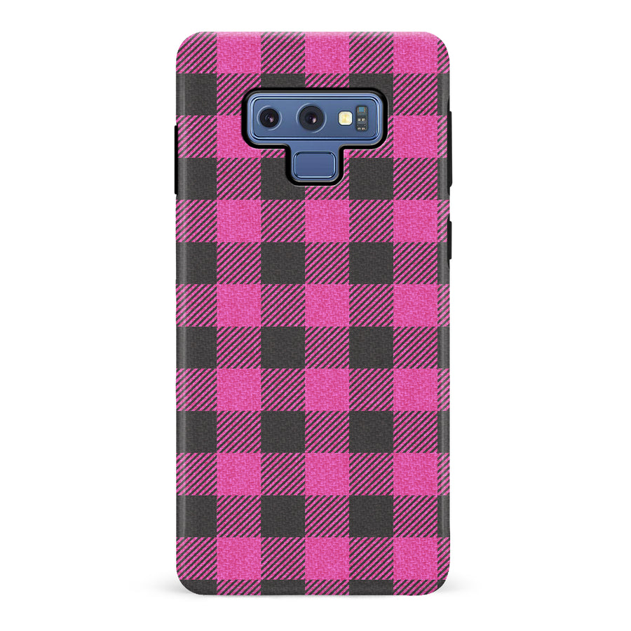 Samsung Galaxy Note 9 Lumberjack Plaid Phone Case - Pink