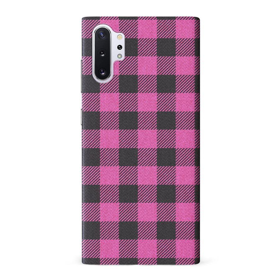 Samsung Galaxy Note 10 Plus Lumberjack Plaid Phone Case - Pink