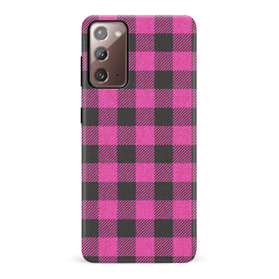 Samsung Galaxy Note 20 Lumberjack Plaid Phone Case - Pink