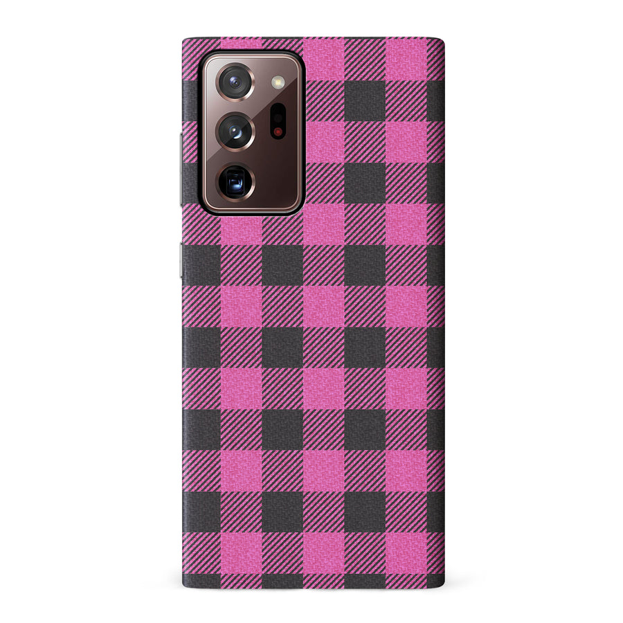 Samsung Galaxy Note 20 Ultra Lumberjack Plaid Phone Case - Pink