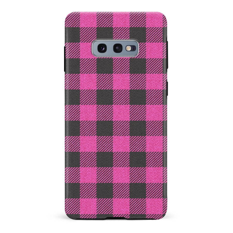 Samsung Galaxy S10e Lumberjack Plaid Phone Case - Pink