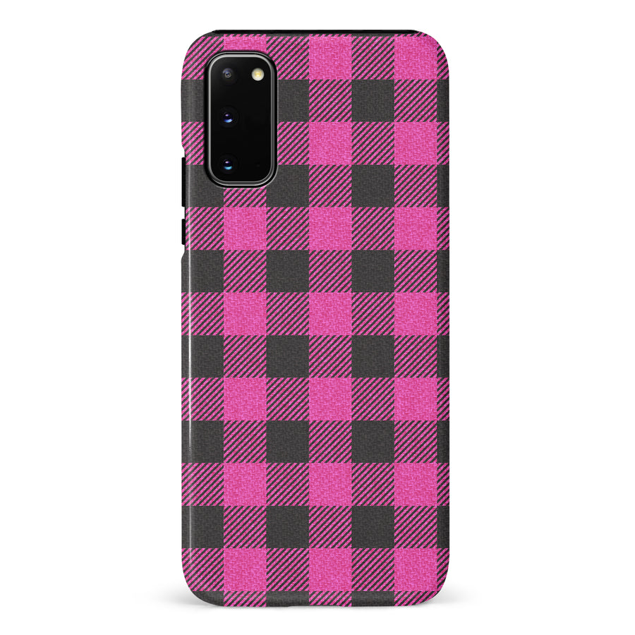 Samsung Galaxy S20 Lumberjack Plaid Phone Case - Pink