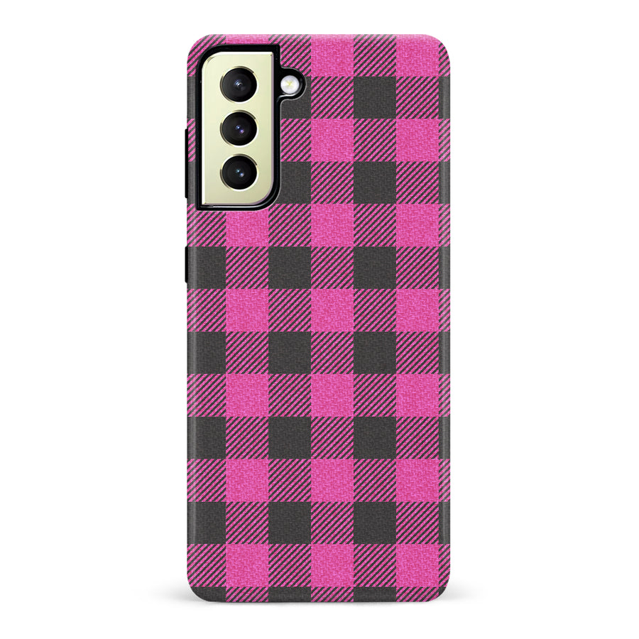 Samsung Galaxy S22 Plus Lumberjack Plaid Phone Case - Pink