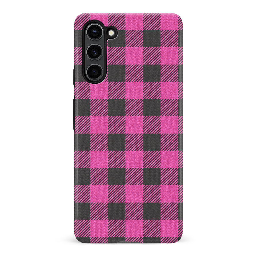 Samsung Galaxy S23 Plus Lumberjack Plaid Phone Case - Pink