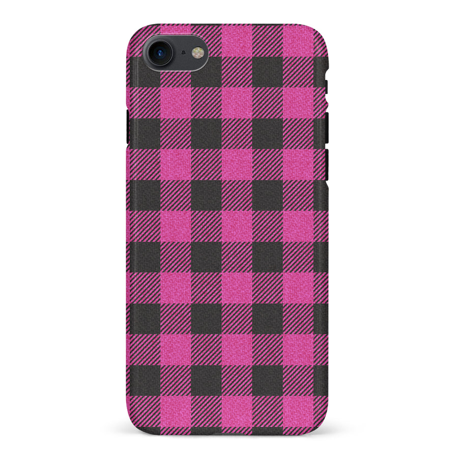 iPhone 7/8/SE Lumberjack Plaid Phone Case - Pink