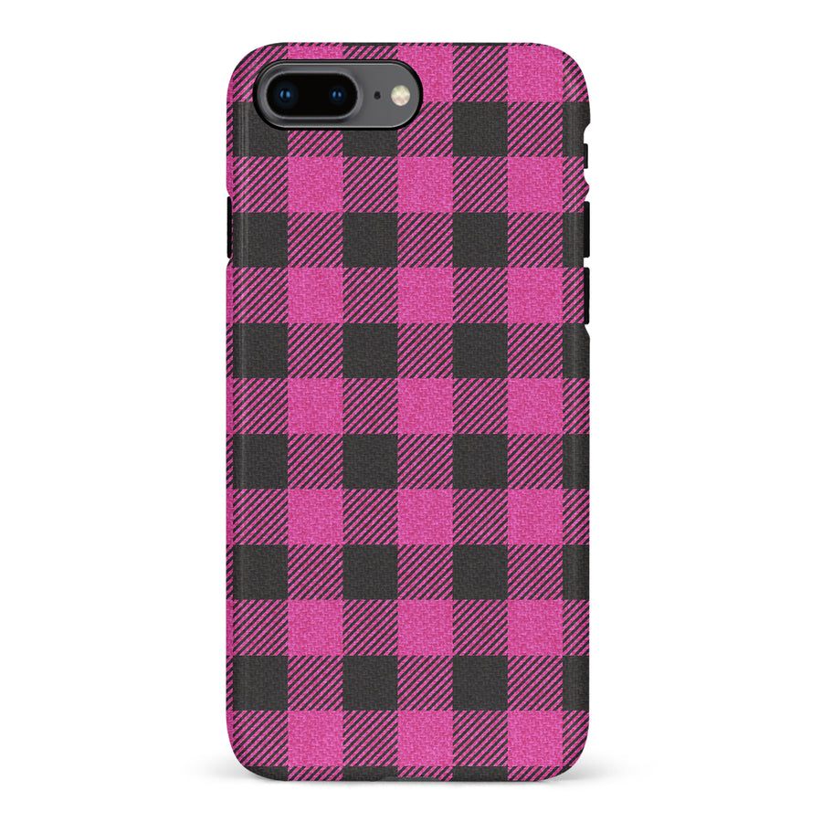 iPhone 8 Plus Lumberjack Plaid Phone Case - Pink