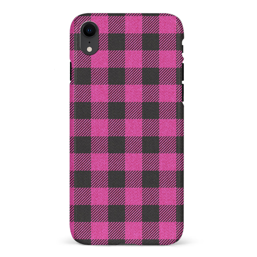 iPhone XR Lumberjack Plaid Phone Case - Pink