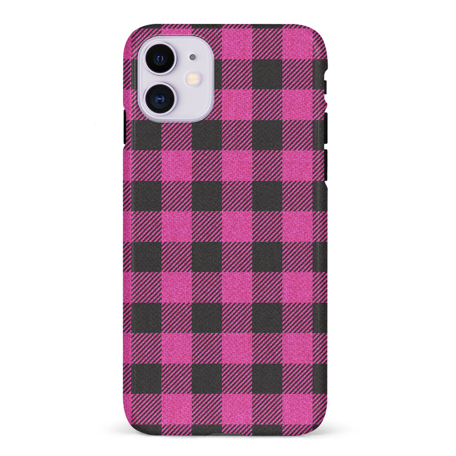 iPhone 11 Lumberjack Plaid Phone Case - Pink