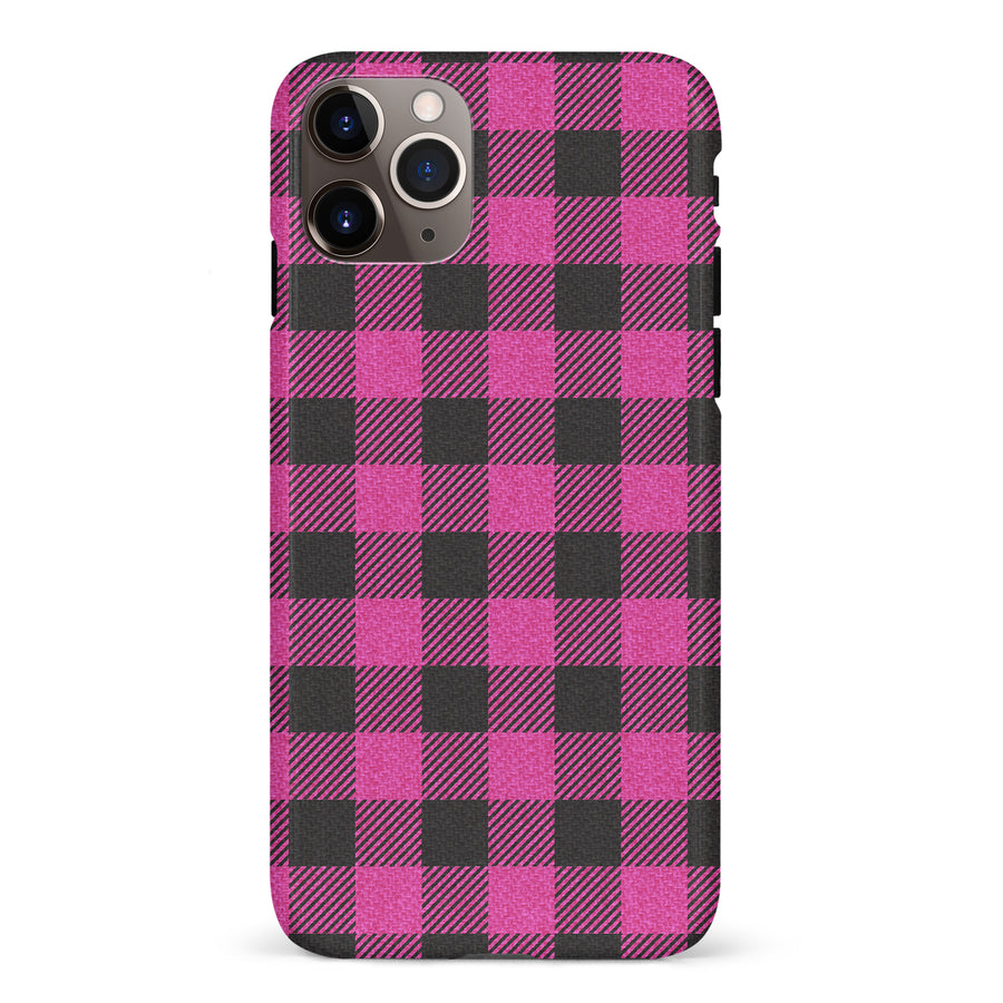 iPhone 11 Pro Max Lumberjack Plaid Phone Case - Pink