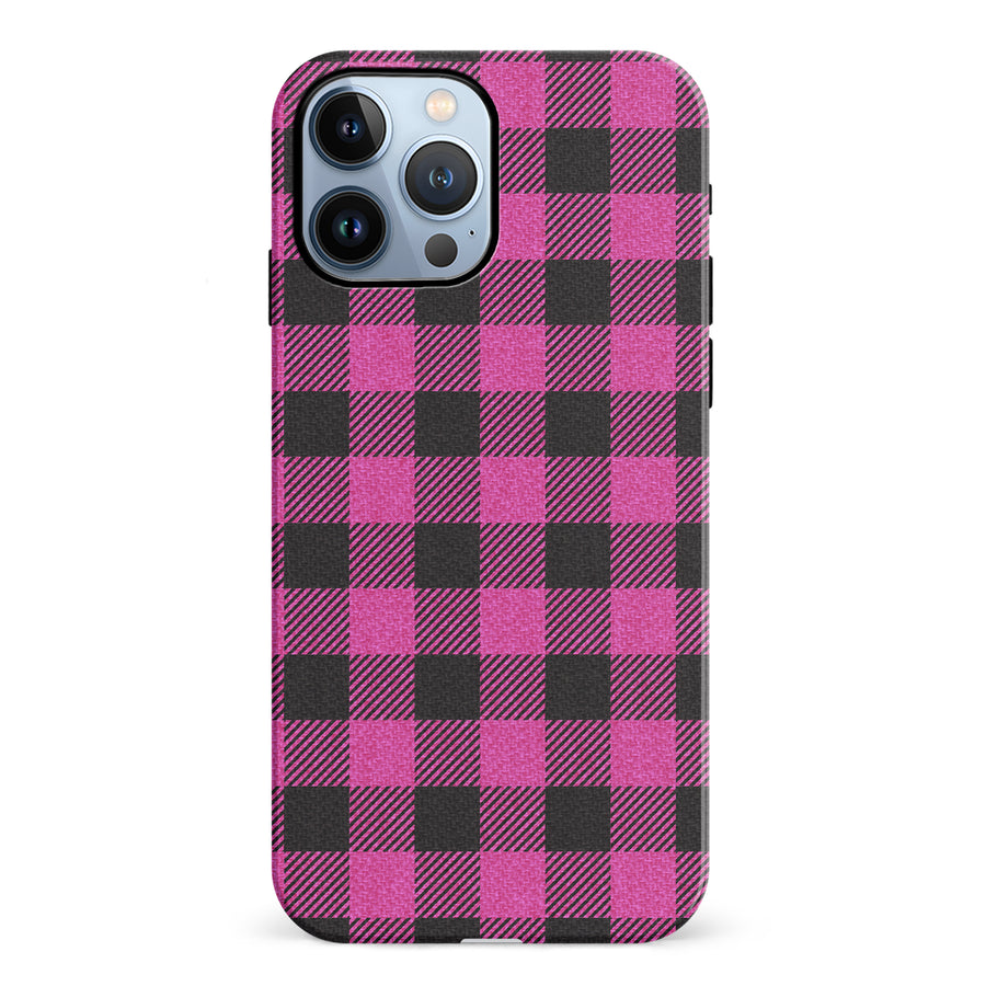 iPhone 12 Pro Lumberjack Plaid Phone Case - Pink