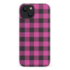 iPhone 14 Lumberjack Plaid Phone Case - Pink