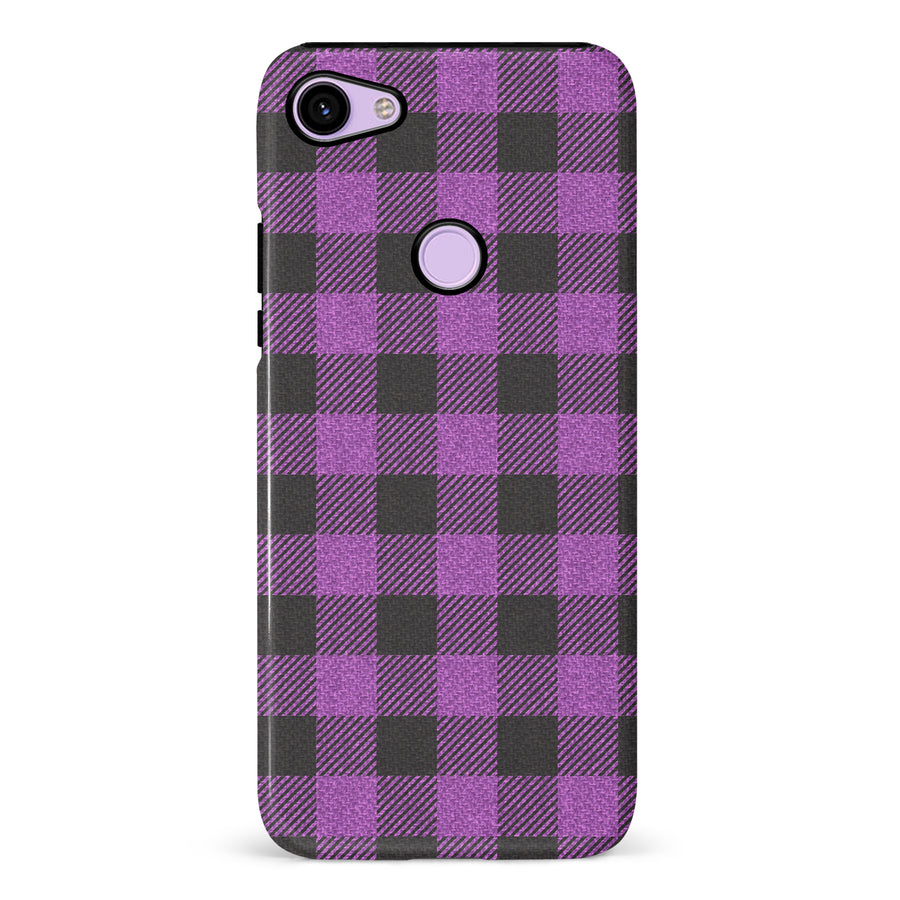 Google Pixel 3 Lumberjack Plaid Phone Case - Purple