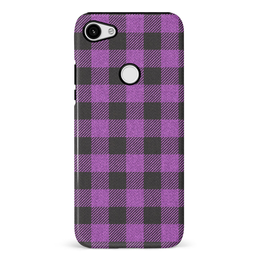 Google Pixel 3 XL Lumberjack Plaid Phone Case - Purple