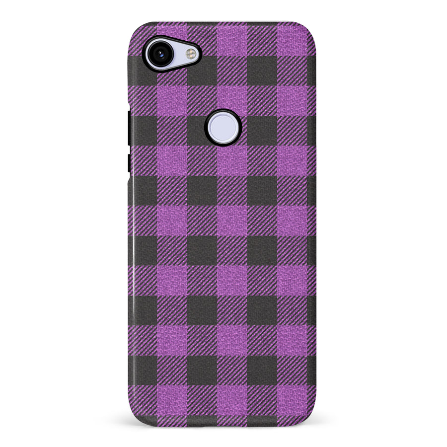 Google Pixel 3A Lumberjack Plaid Phone Case - Purple