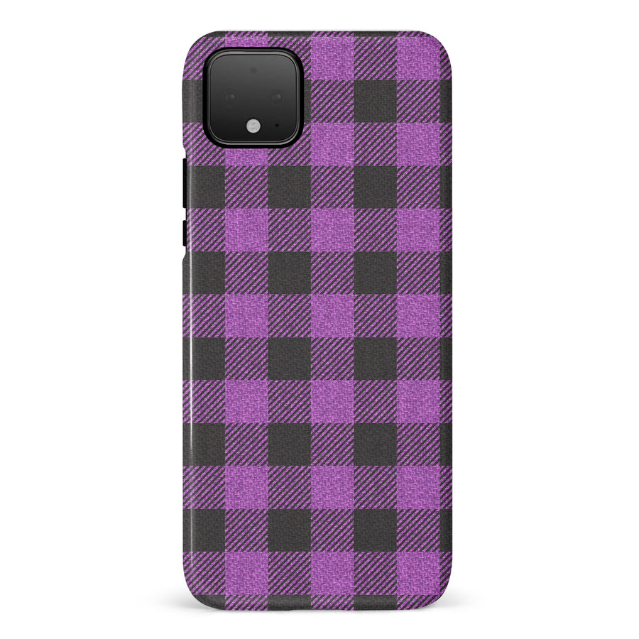 Google Pixel 4 Lumberjack Plaid Phone Case - Purple