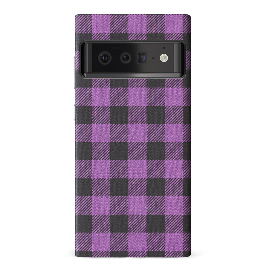 Google Pixel 6 Pro Lumberjack Plaid Phone Case - Purple