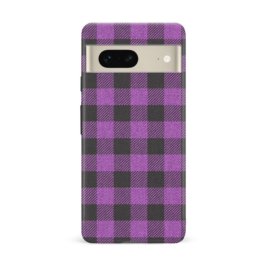 Google Pixel 7 Lumberjack Plaid Phone Case - Purple