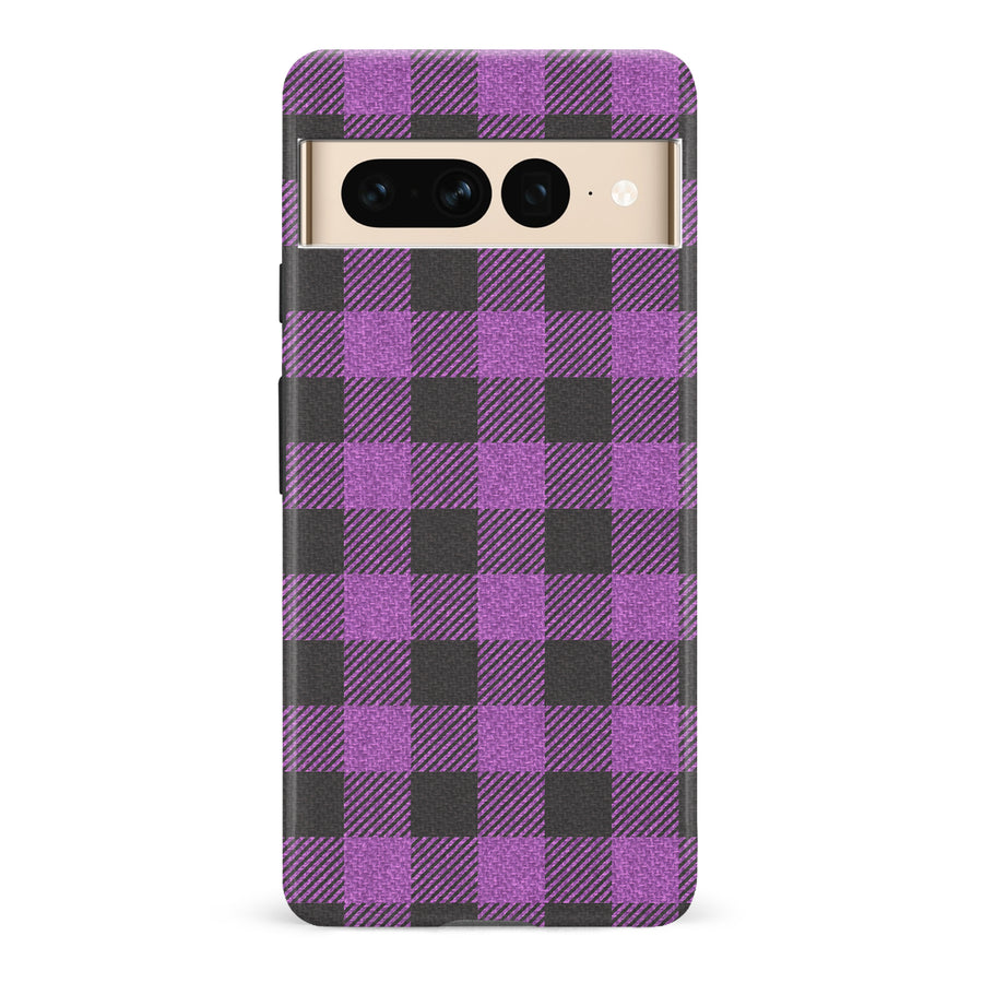Google Pixel 7 Pro Lumberjack Plaid Phone Case - Purple
