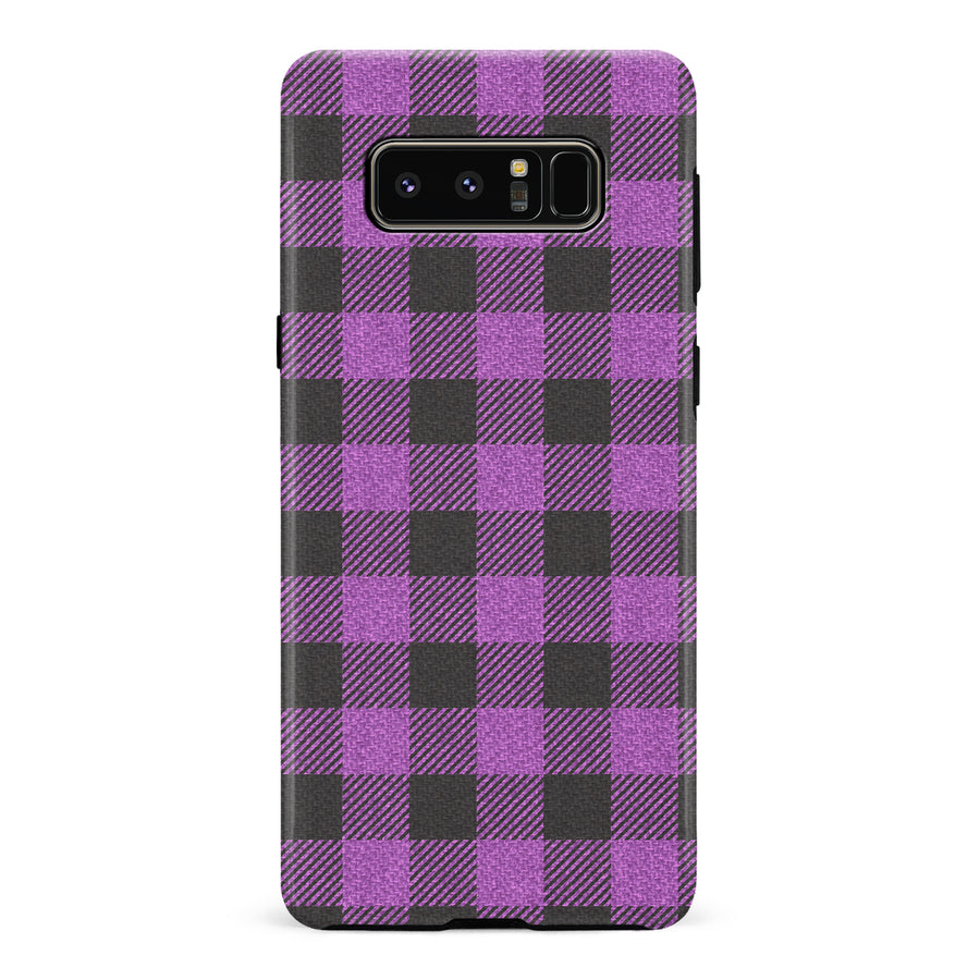 Samsung Galaxy Note 8 Lumberjack Plaid Phone Case - Purple