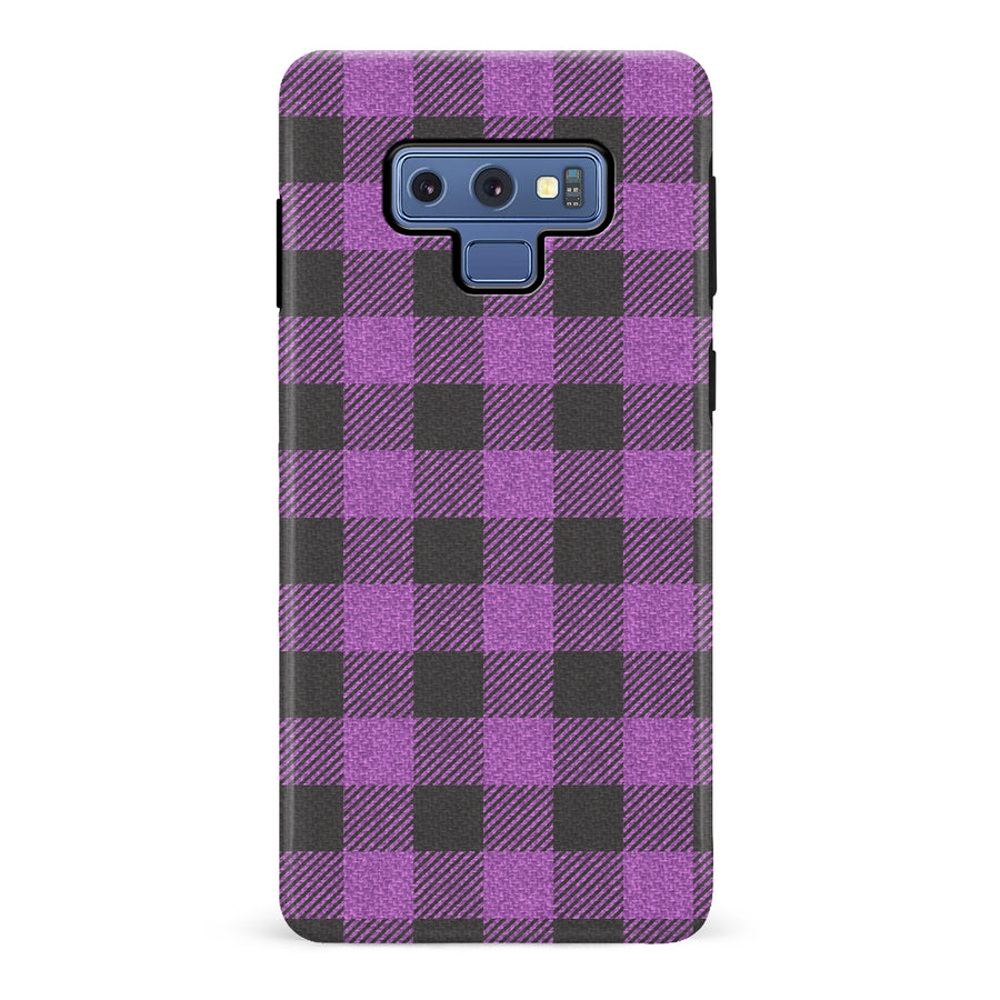 Samsung Galaxy Note 9 Lumberjack Plaid Phone Case - Purple