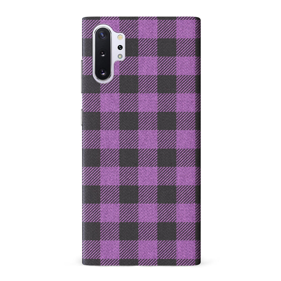 Samsung Galaxy Note 10 Plus Lumberjack Plaid Phone Case - Purple