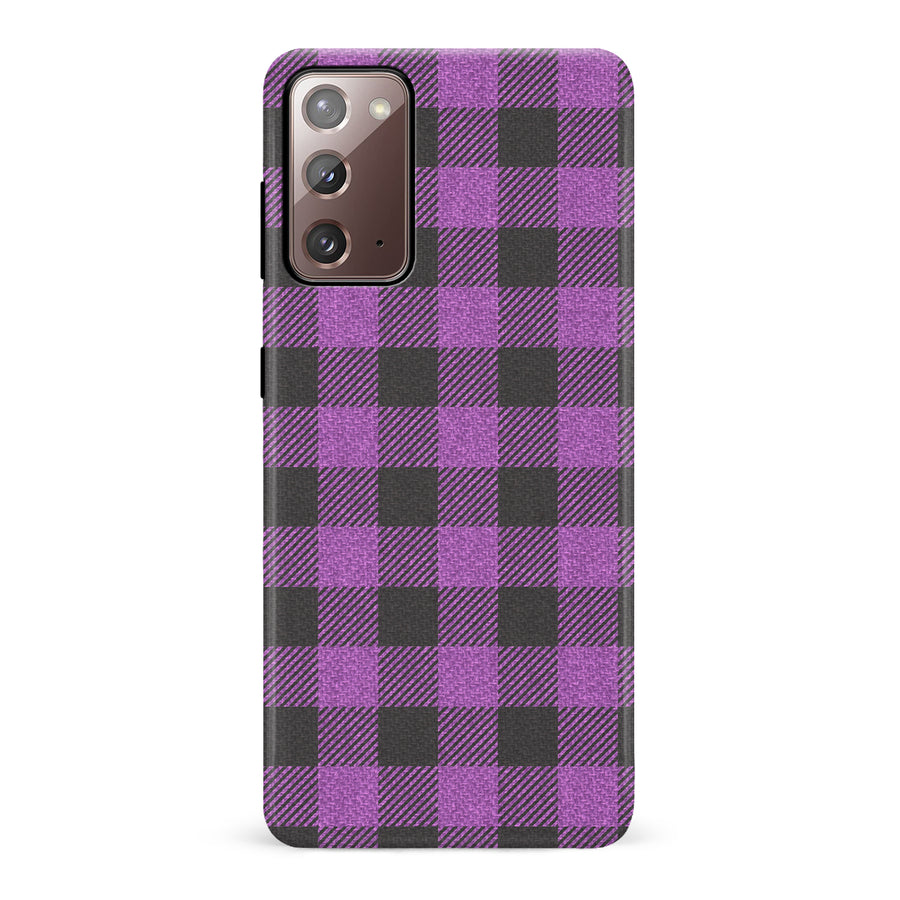 Samsung Galaxy Note 20 Lumberjack Plaid Phone Case - Purple