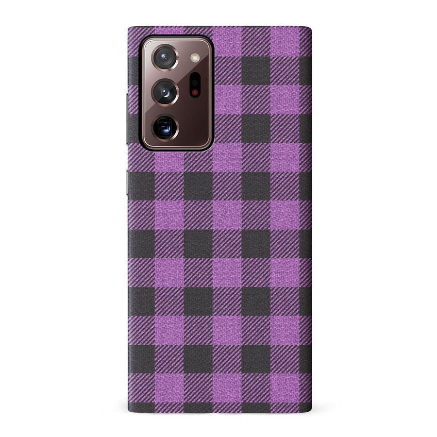 Samsung Galaxy Note 20 Ultra Lumberjack Plaid Phone Case - Purple