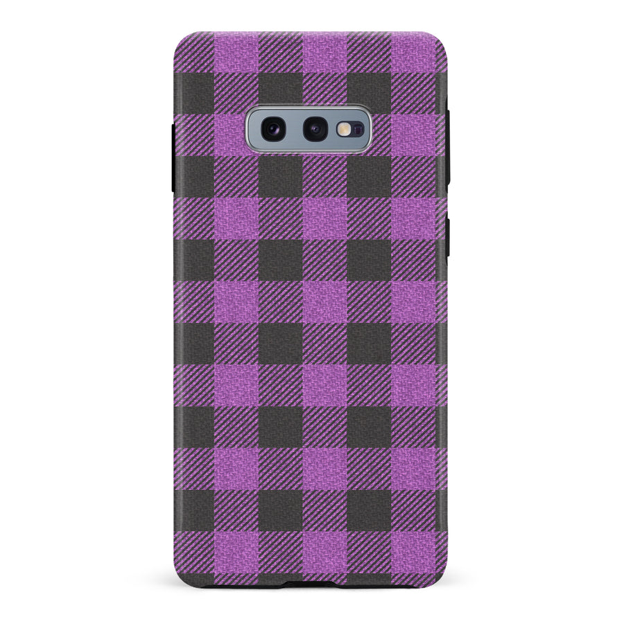 Samsung Galaxy S10e Lumberjack Plaid Phone Case - Purple